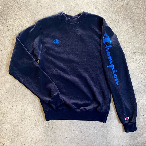 Champion eco fleece navy crewneck - Picture 1 of 2